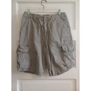 Vintage Abercrombie army green cargo shorts boys 14 military Y2K grunge 90s A&F